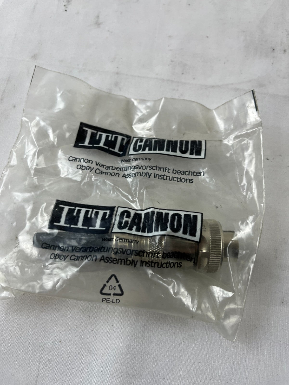 ITT Cannon Circular Connector Plug Metal Field Wireable West Germany New Unit