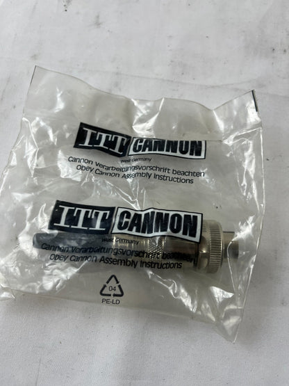 ITT Cannon Circular Connector Plug Metal Field Wireable West Germany New Unit