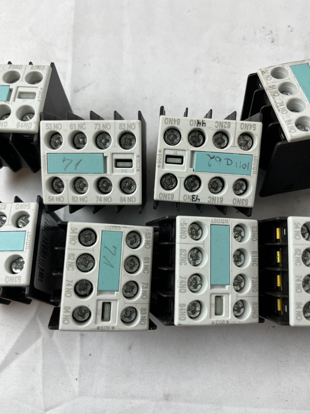 Siemens 3RH1911 Aux Contact Block 10A 240V IEC Used Lot 10 Mixed Models Spares