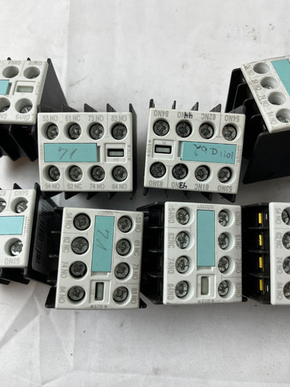 Siemens 3RH1911 Aux Contact Block 10A 240V IEC Used Lot 10 Mixed Models Spares