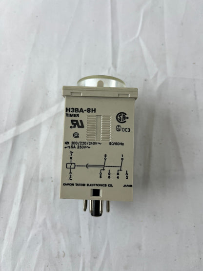 Omron H3BA-8H Timer Relay NEW 200-240VAC 0-5hrs 8-Pin DPDT Japan Made
