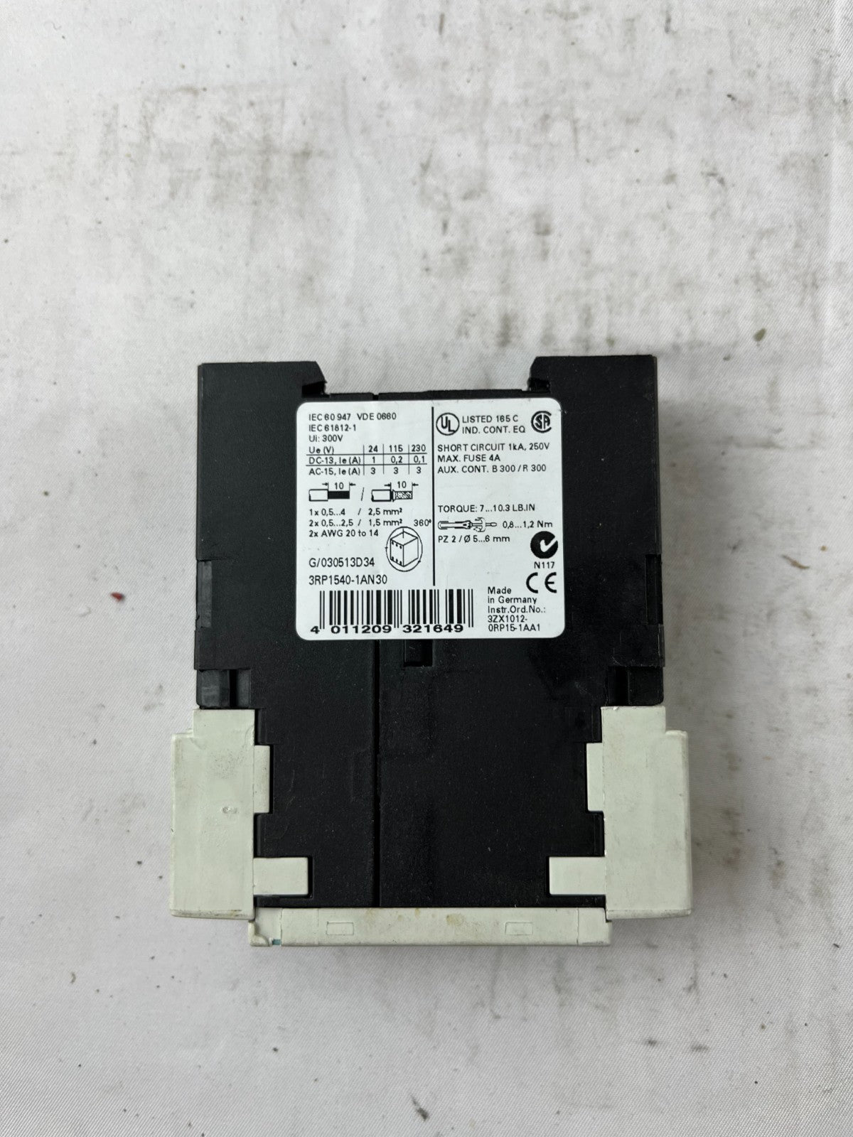 Siemens 3RP1540-1AN30 Time Relay Off Delay 24-240V AC/DC Used Spare Unit