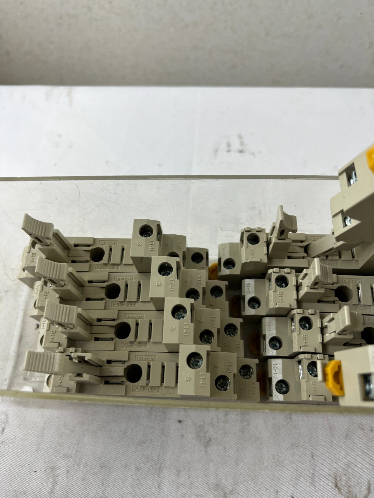 Omron P2RF-05-E Relay Socket Lot DIN Rail 5-Pin Base Industrial Used Spare Units