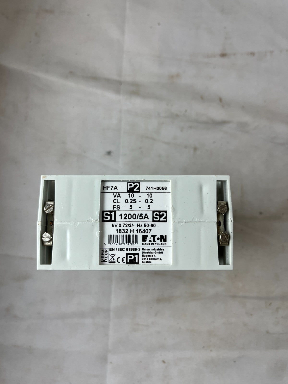 Eaton HF7A P2 741H0056 Current Transformer 1200/5A Class 0.2S New Spare Unit