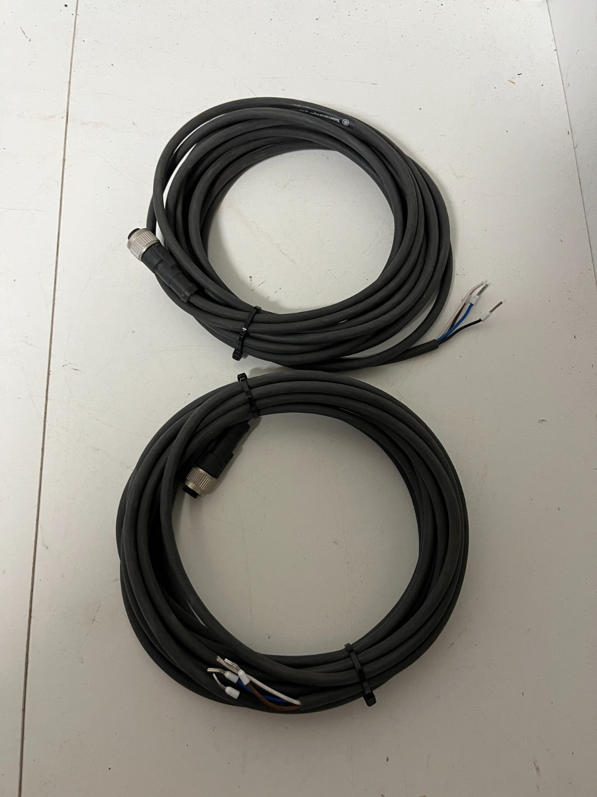 Telemecanique Sensor Connection Cable M12 4-Pin Female Approx 10m Lot of 2 Pcs