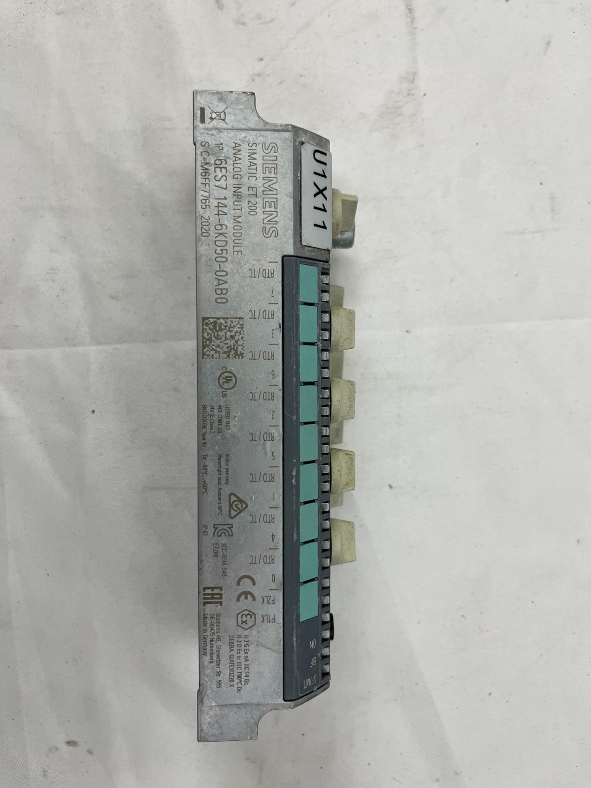 Siemens ET200eco PN Analog Input Module 8AI RTD/TC 144-6KD50-0AB0 IP67 Used
