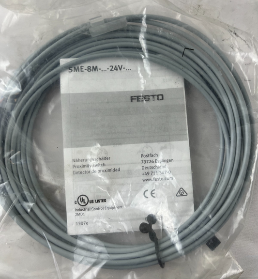 FESTO SME-8M Proximity Sensor NEW Cylinder Magnetic Reed 24V T-Slot UL Sealed