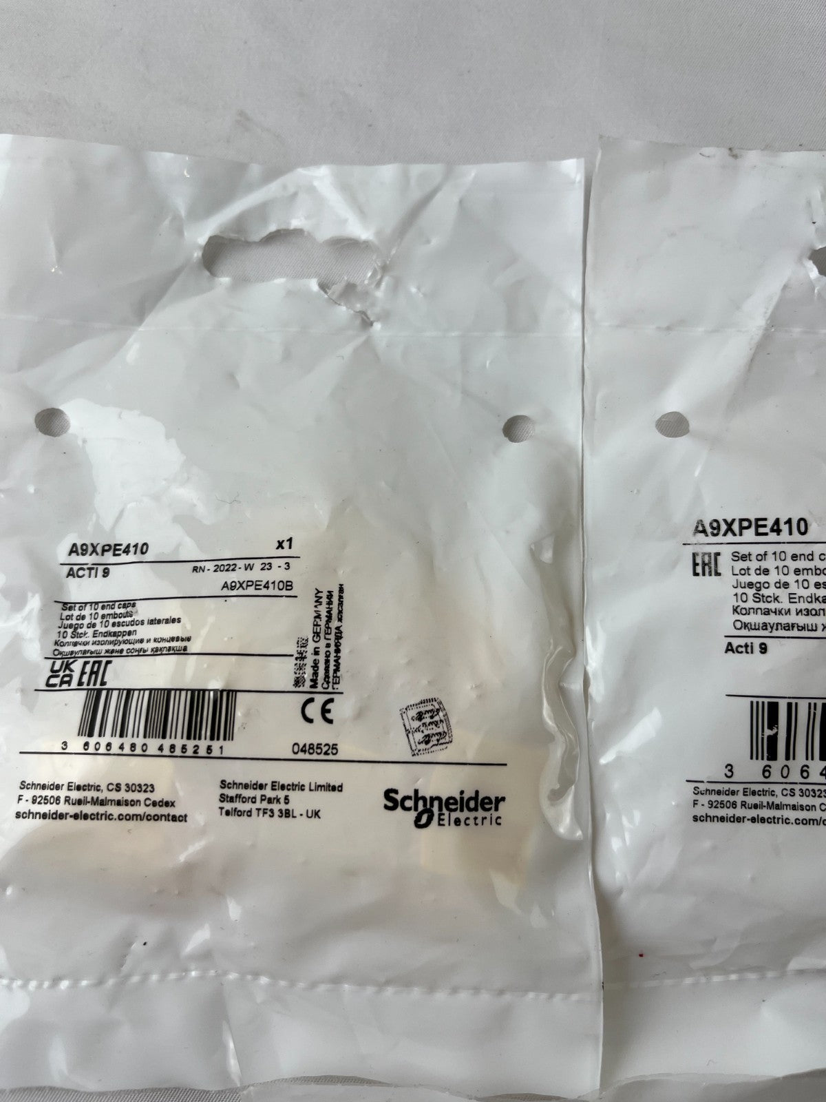 Schneider Electric A9XPE410 Acti 9 End Caps Lot of 25 New Unused Spare Part
