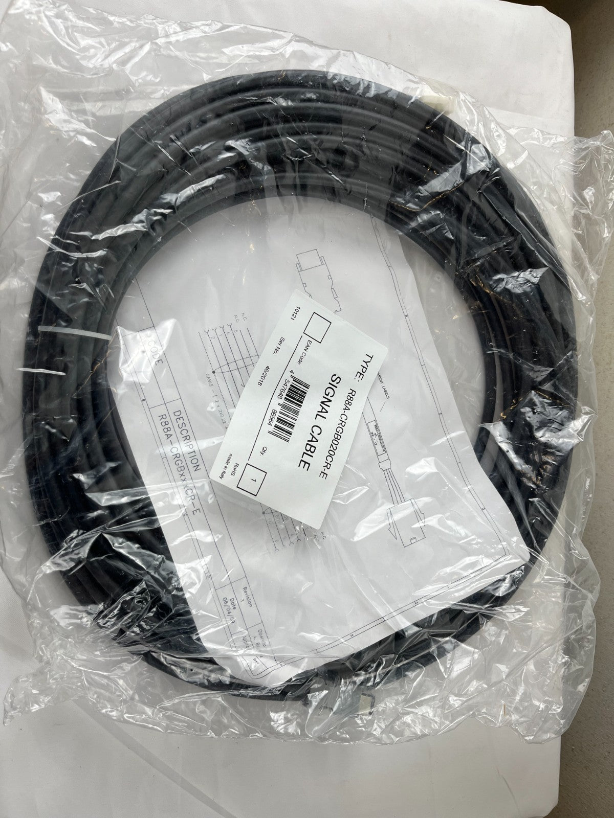 Omron R88A-CRGB020CR-E Encoder Signal Cable 20m for G-Series / SmartStep 2 Servo