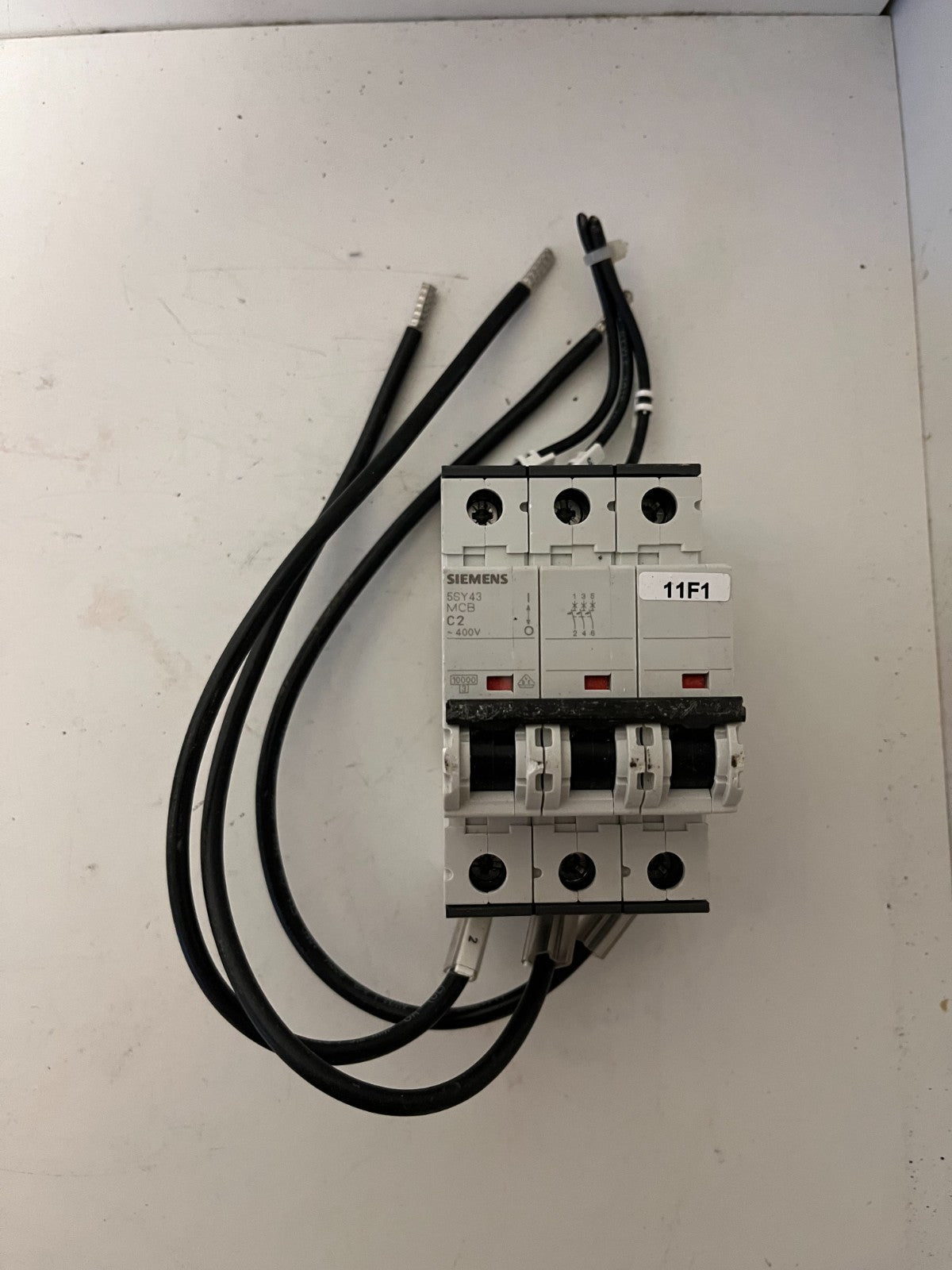 Siemens 5SY43 C2 3-Pole MCB 2A 400V Miniature Circuit Breaker Used Spare Unit