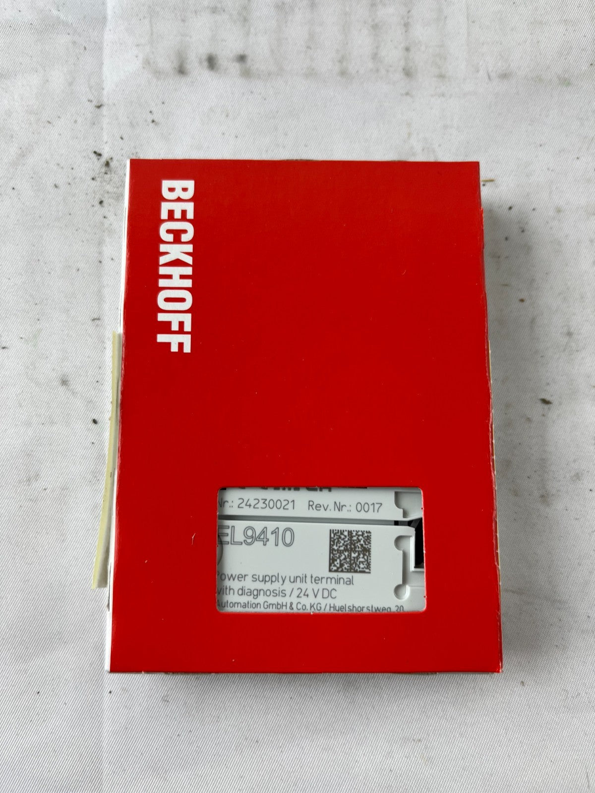 Beckhoff EL9410 EtherCAT Power Supply Terminal 24V DC 2A with Diagnostics New