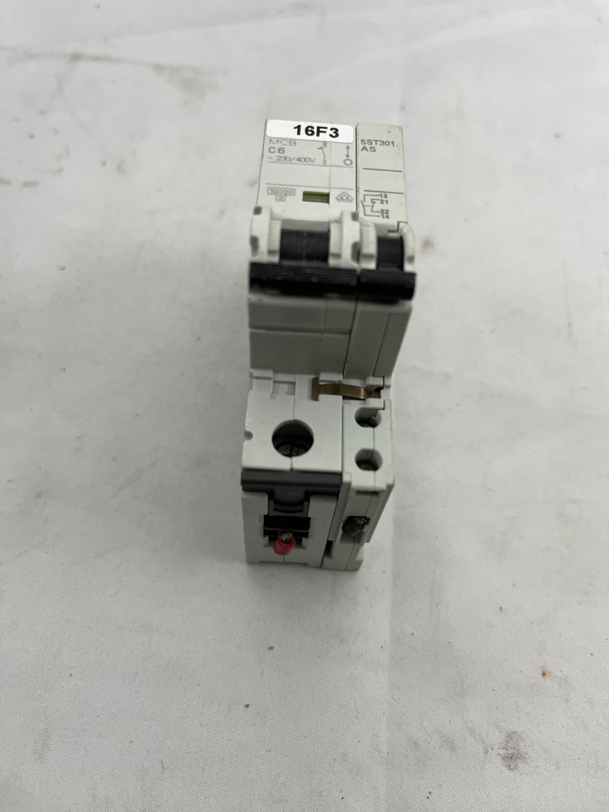 Siemens 5ST3010 Auxiliary Circuit Switch + MCB C6 230/400V, 6A, Used Tested