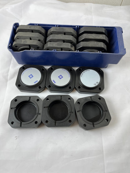 NG Flange Housing Ø25 mm F4 4-Bolt Plastic Bearing Covers Lot of 15 Used Spares