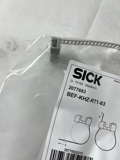 SICK BEF‑KHZ‑RT1‑63 Mounting Bracket 32–63 mm Stainless Steel 2077683 New Sealed