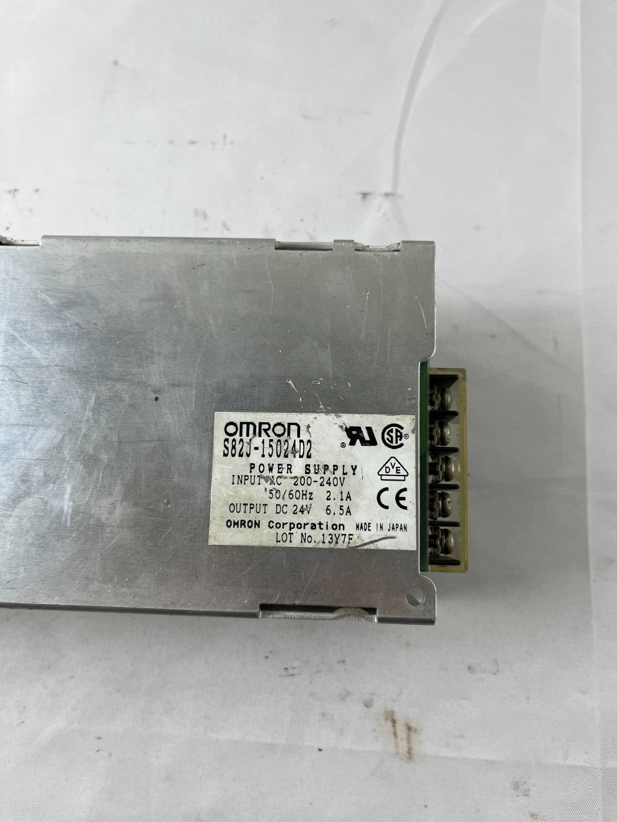 Omron S82J-15024D2 Power Supply 24V DC 6.5A 200–240V AC Used Japan Spare