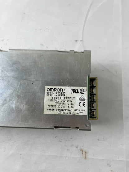 Omron S82J-15024D2 Power Supply 24V DC 6.5A 200–240V AC Used Japan Spare