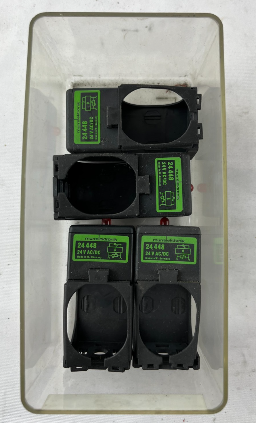 Lot 4x Murr Elektronik 24448 Solenoid Valve Coil Housings 24V AC/DC DIN 43650