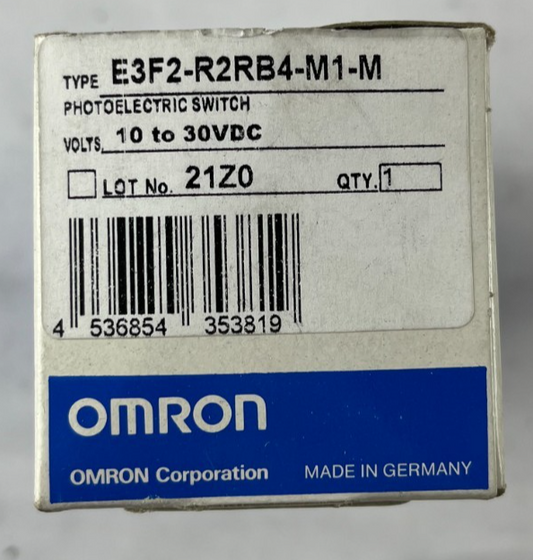 Omron E3F2-R2RB4-M1-M Photoelectric Sensor Retroreflective PNP M18 10-30VDC NIB