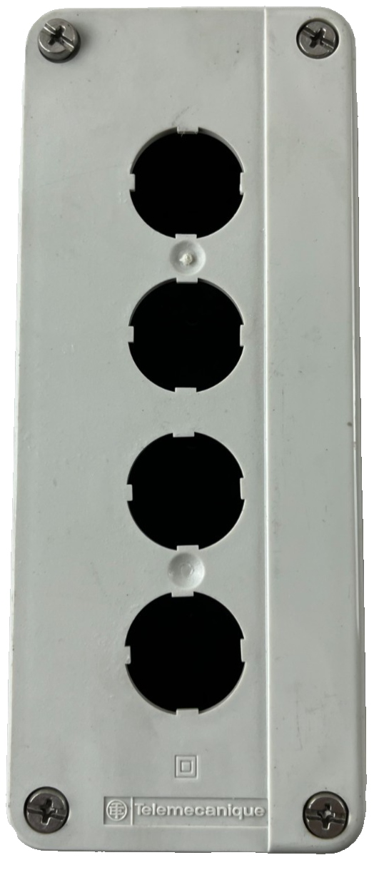Telemecanique XALD04 Empty 4‑Hole Push Button Enclosure 22 mm, Used Spare Unit