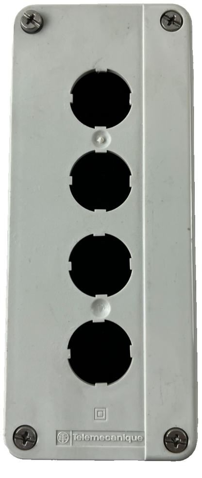 Telemecanique XALD04 Empty 4‑Hole Push Button Enclosure 22 mm, Used Spare Unit