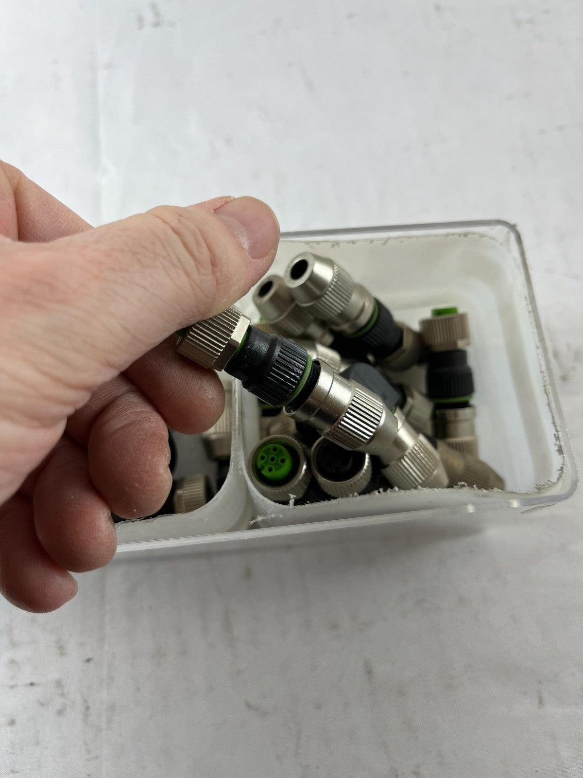 M12 Field Wireable Connectors 4 & 5 Pin Angled Bundle Used Spare Parts