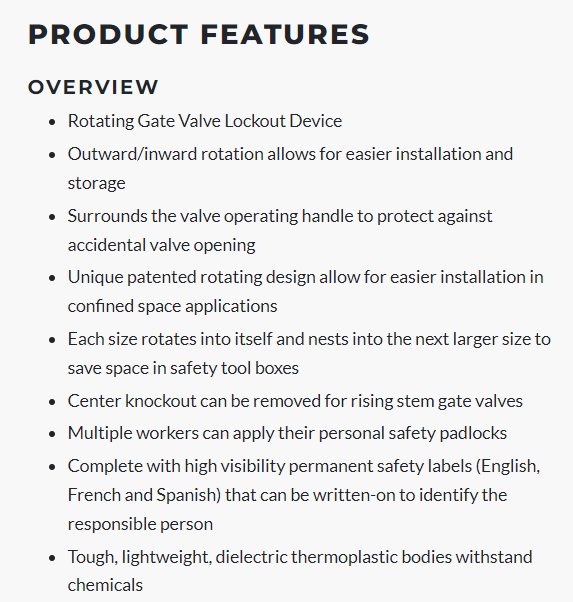 Master Lock Rotating Gate Valve Lockout 5in-6-1/2in (12.7cm-16.5cm) Model 482