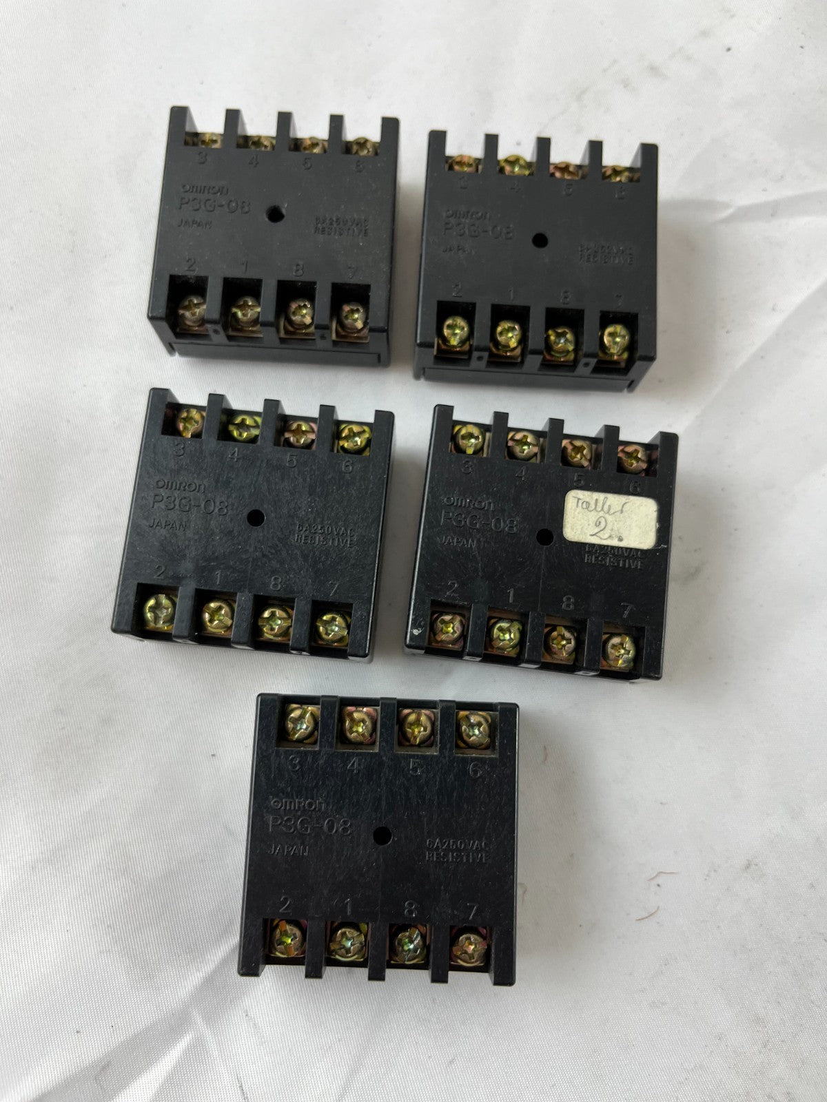 Omron P3G-08 Relay Socket 8-Pin Panel Mount Screw Terminal Lot 5pcs Spare Units
