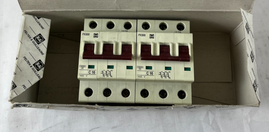 Felten & Guilleaume PX300 C16A 3‑Pole 400V 10kA Miniature Circuit Breaker Lot 2x