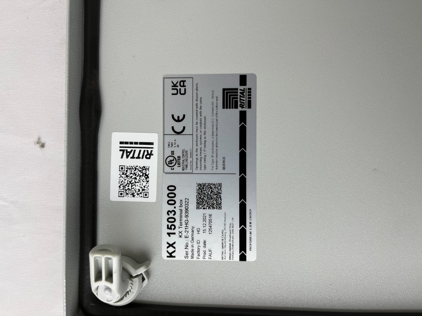 Rittal KX 1503.000 Terminal Junction Box IP66 300x200x120mm NEMA 4 Steel NEW