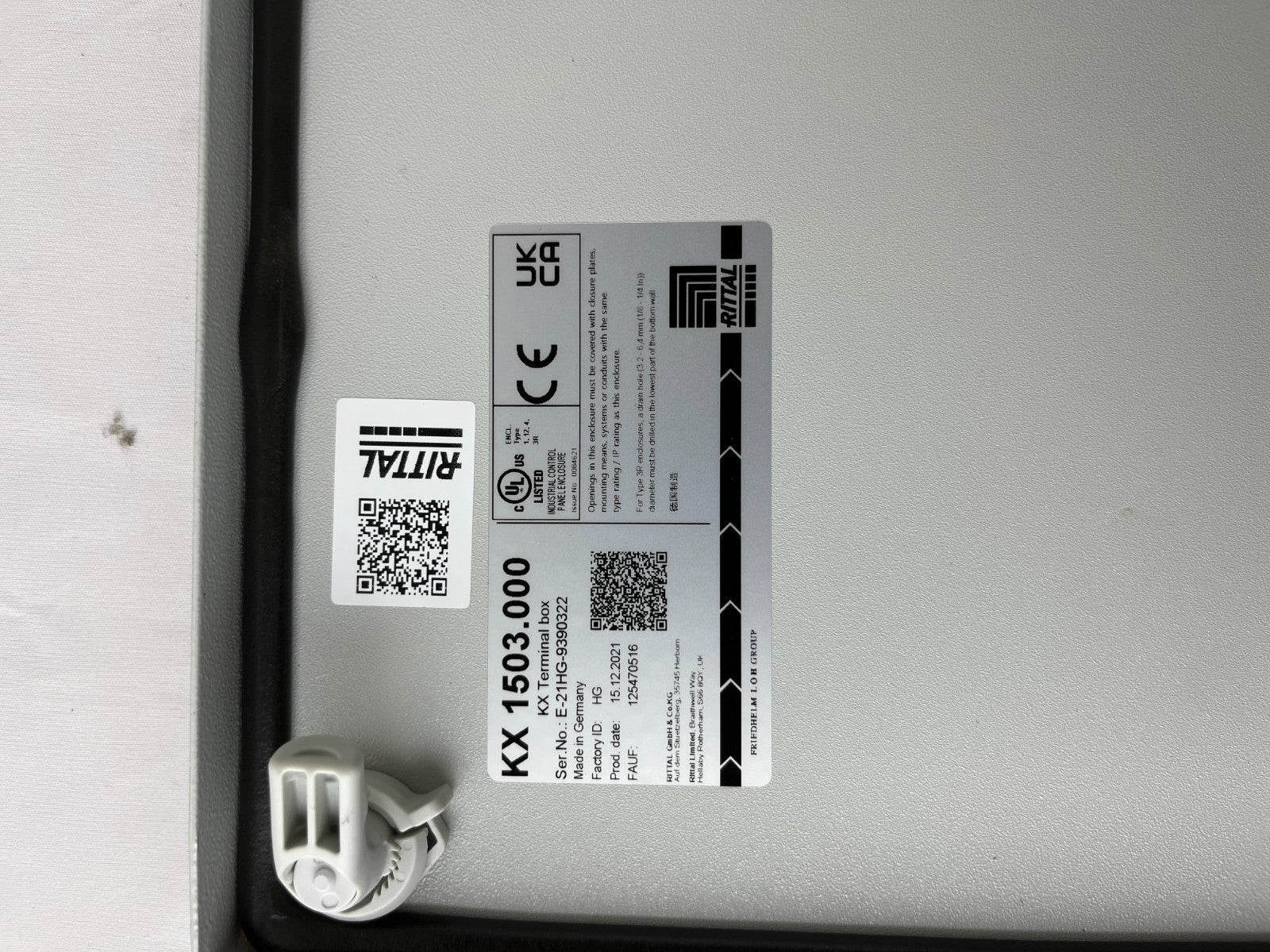 Rittal KX 1503.000 Terminal Junction Box IP66 300x200x120mm NEMA 4 Steel NEW