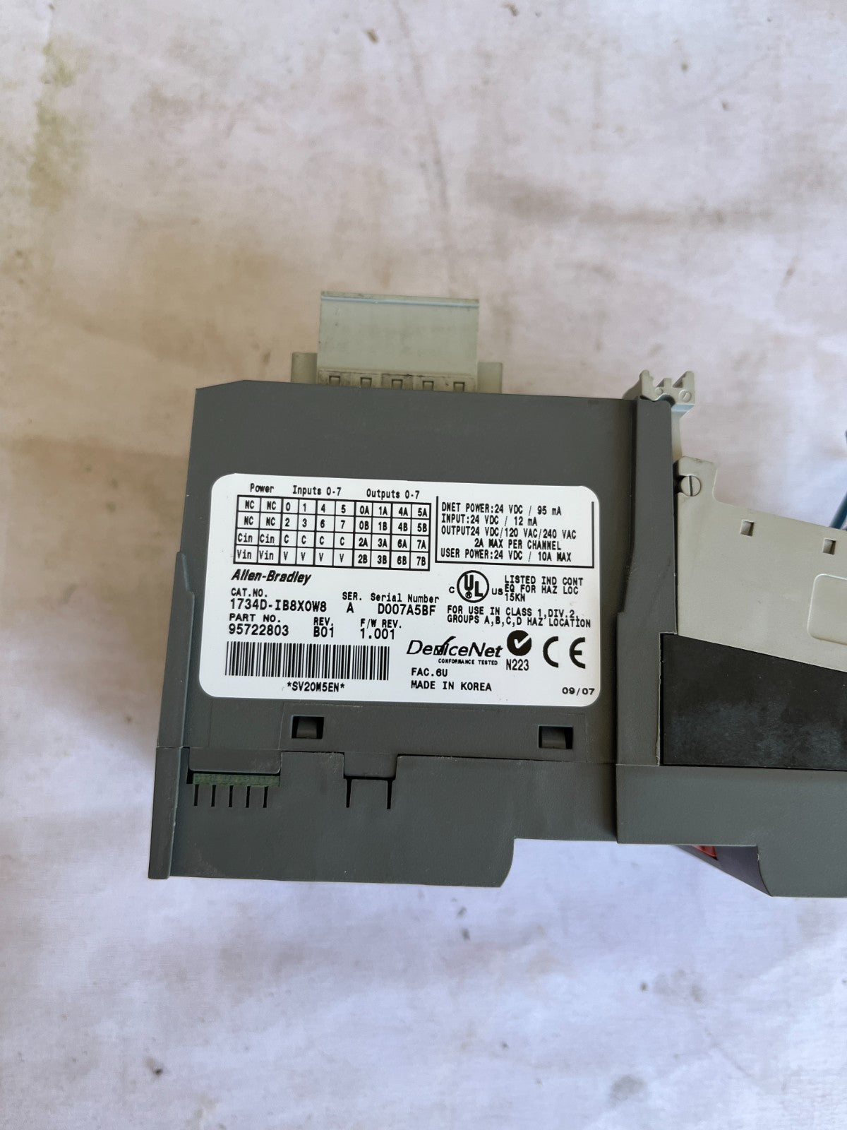Allen-Bradley 1734D-IB8XOW8 Point I/O DeviceNet Module Used Tested Working Fine