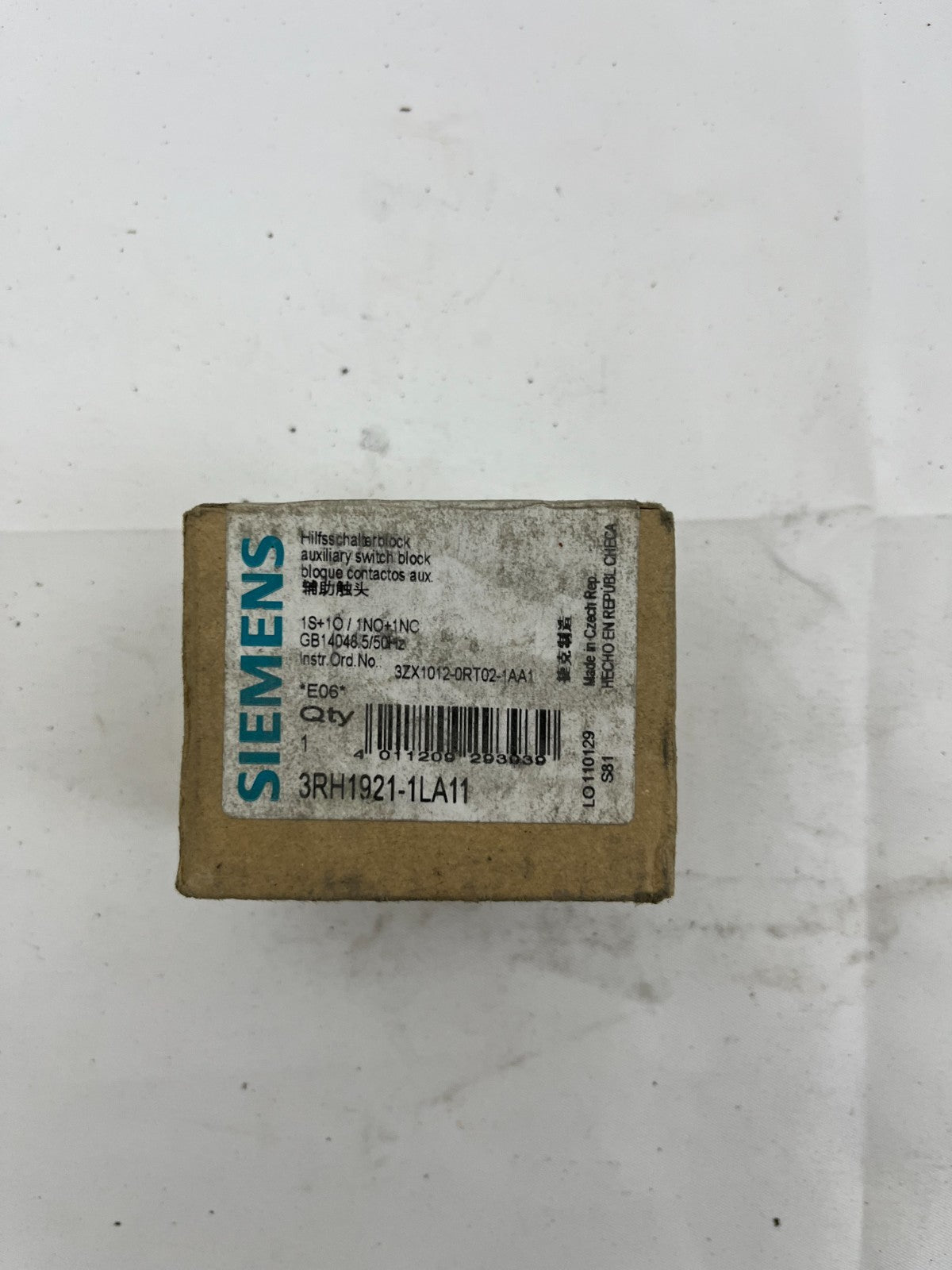 NEW Siemens 3RH1921-1LA11 Auxiliary Switch Block 1NO+1NC SIRIUS Contactor DIN