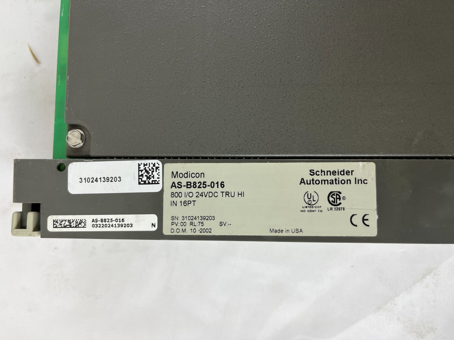 Modicon AS-B825-016 800 I/O 24VDC True High Input Module PLC Schneider