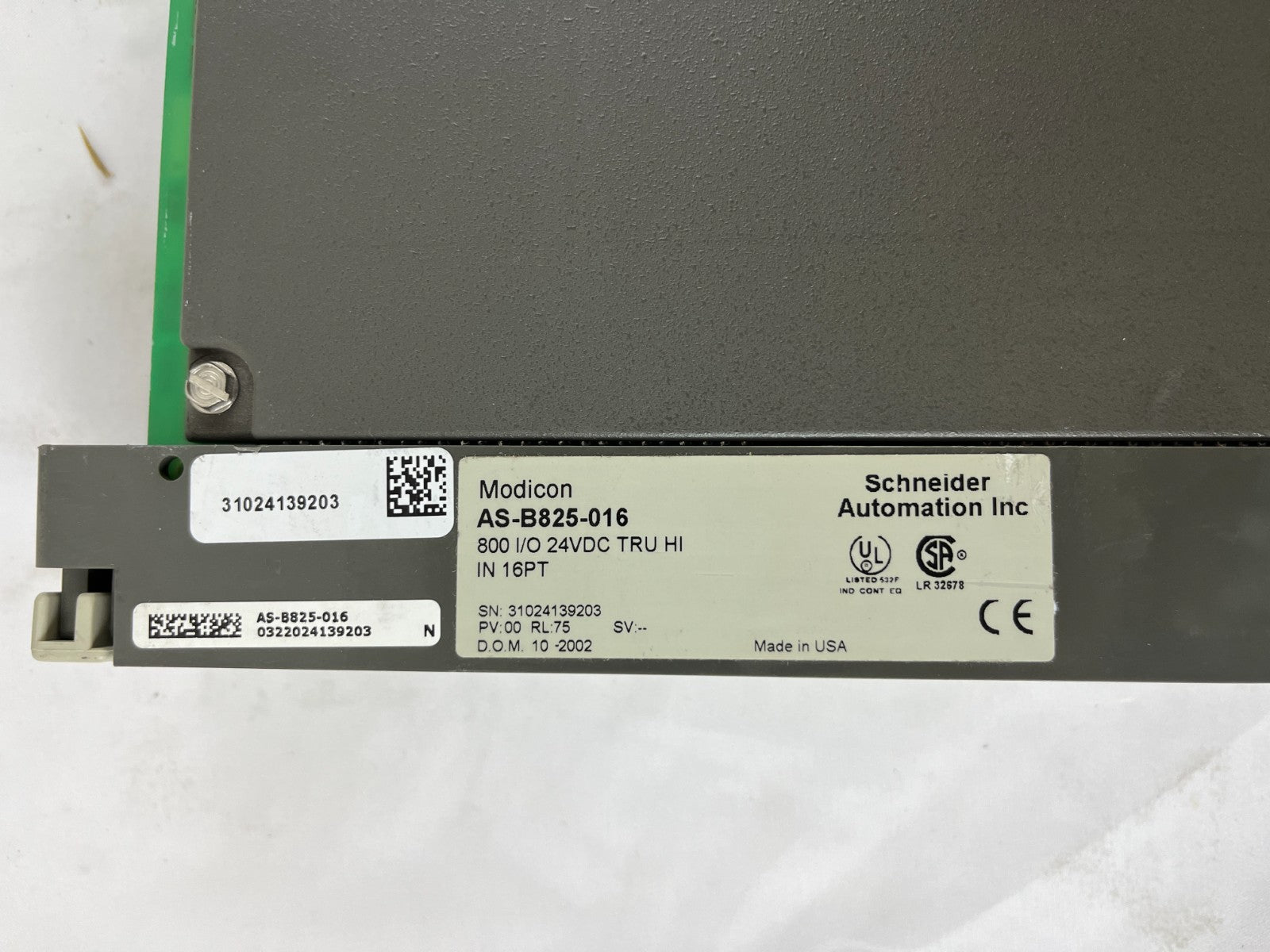 Modicon AS-B825-016 800 I/O 24VDC True High Input Module PLC Schneider