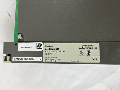 Modicon AS-B825-016 800 I/O 24VDC True High Input Module PLC Schneider