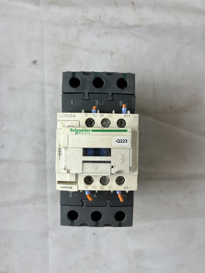 Schneider LC1D65A TeSys Contactor 80A 24V DC Coil Used Spare Unit