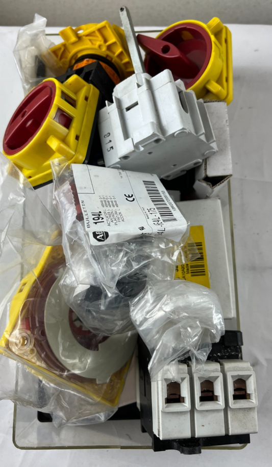 Industrial Switch Bundle Allen Bradley ABB Mixed Lot Emergency Stop Components