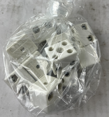 Werit 125-12 Ceramic Terminal Blocks 450V Heat Resistant Connector Lot Used