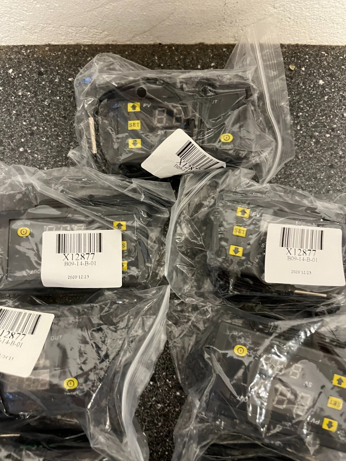 Lot of 8 Digital Temperature Controllers – X12877, New in Sealed Packaging