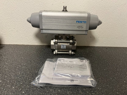 Festo VZBA 1-1/4" Stainless Steel Pneumatic Ball Valve Actuator VZBA-63-T-22