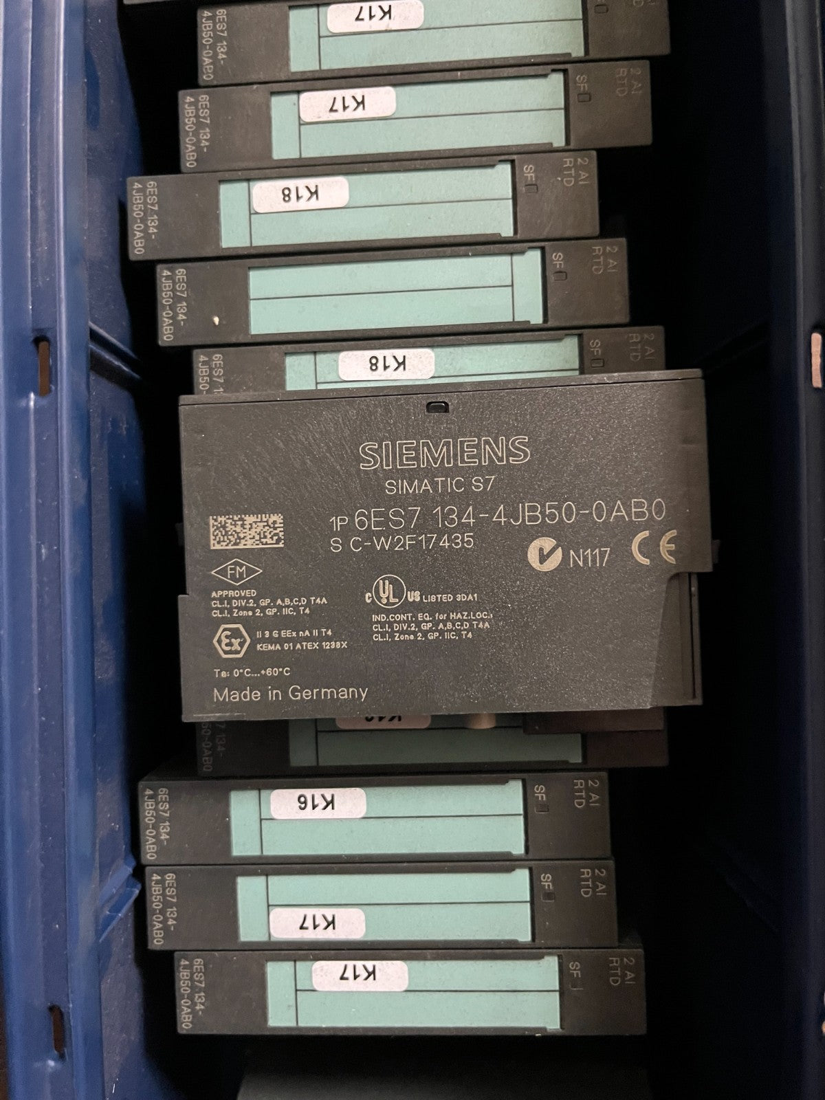 23x Siemens SIMATIC S7 ET200S 6ES7 134-4JB50-0AB0 2AI RTD Analog Input Modules