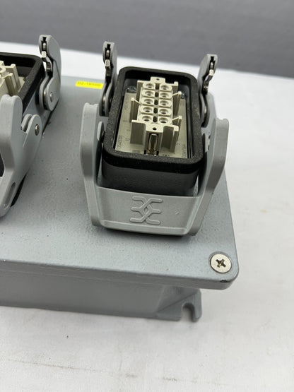 DKC Cosimec 65302 Aluminum Junction Box, 2x 16A/500V Connectors, IP66/67 Used
