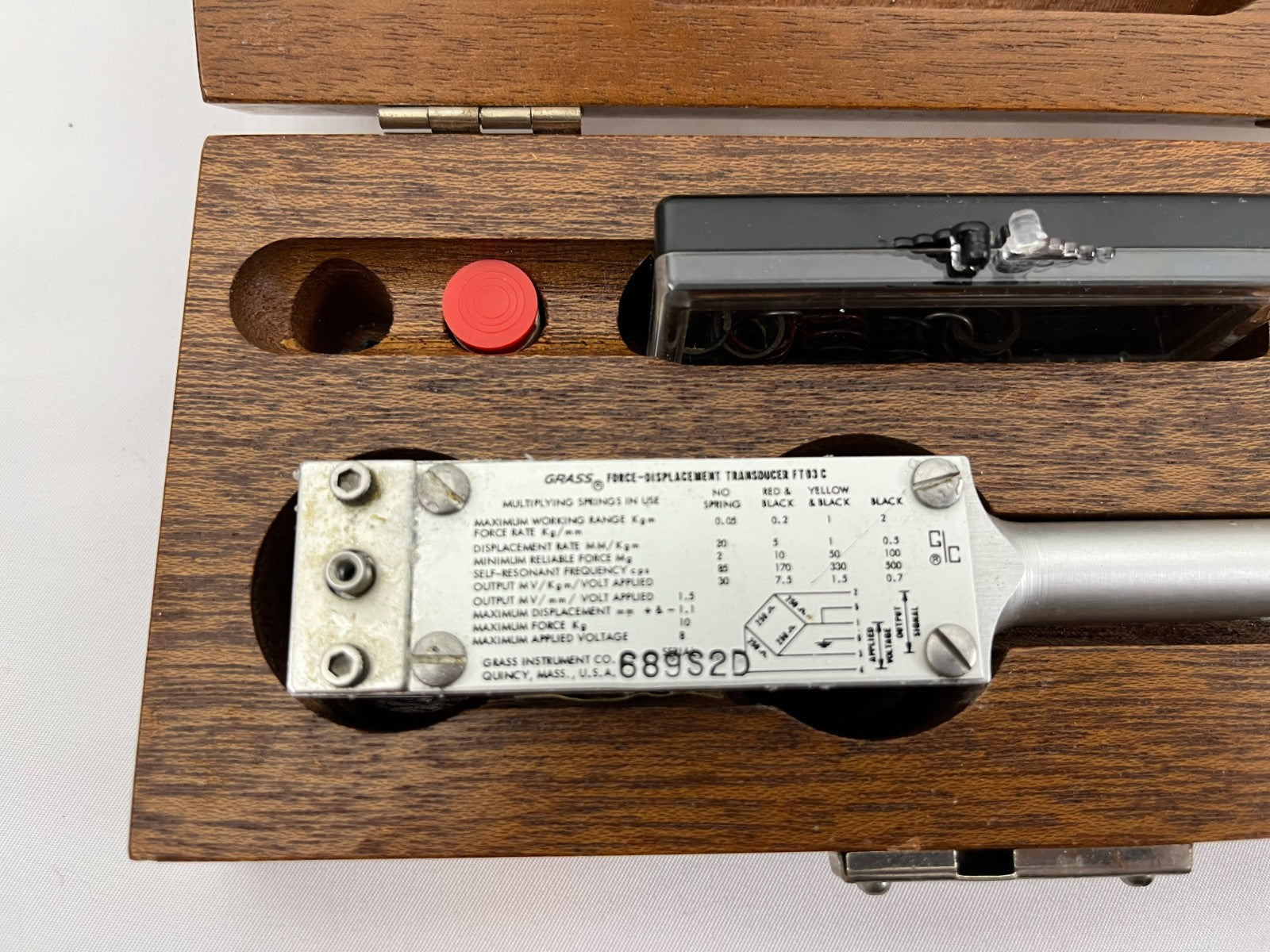 Grass Model 7P1 Displacement Transducer Vintage Medical Instrument Quincy, USA