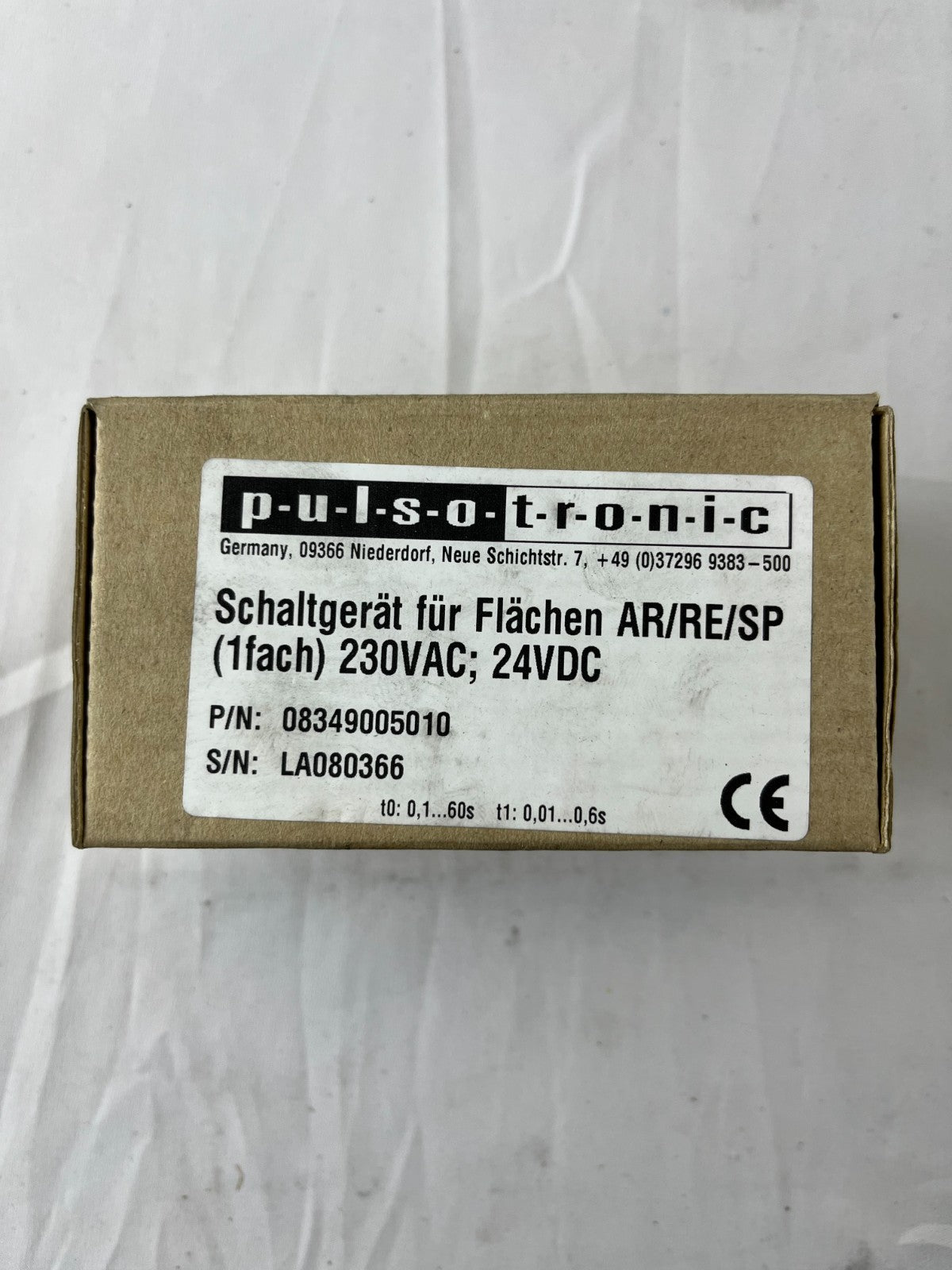 Pulsotronic 08349005010 NEW Flat Sensor Control Unit 230VAC 24VDC Germany Made