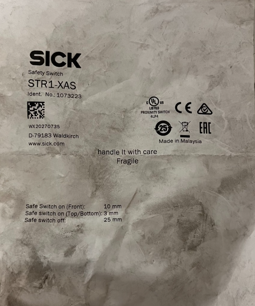 SICK STR1-XAS RFID Safety Switch Actuator 1073223 New in Pack Genuine 1 Pcs