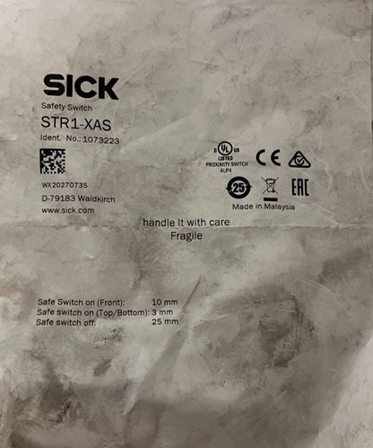 SICK STR1-XAS RFID Safety Switch Actuator 1073223 New in Pack Genuine 1 Pcs