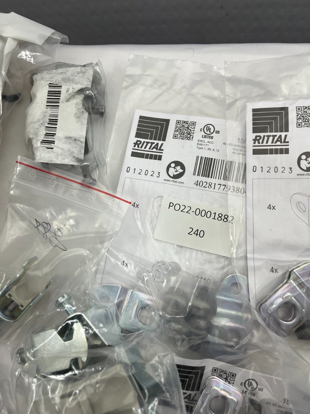 Rittal Enclosure Hardware Bundle New: Mounting Kits, Keyboard Tray, Brackets Etc
