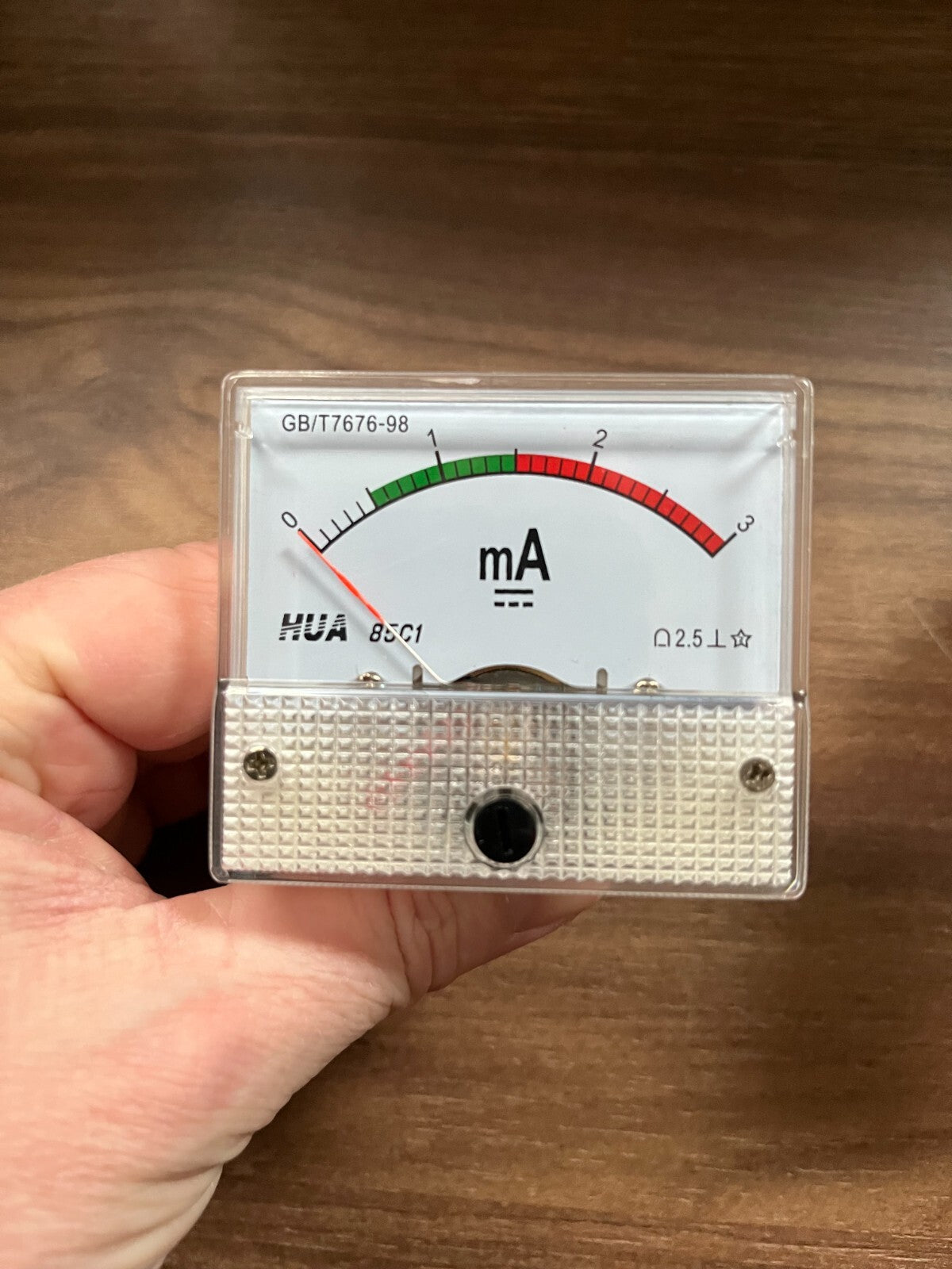 HUA 85C1-AV Analog Panel Ammeter | 0-3mA DC Current Meter | New in Box