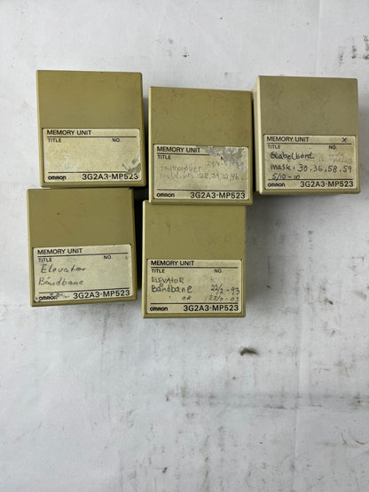 Omron 3G2A3-MP523 Memory Unit Lot of 5 PLC Modules Used Spare Units