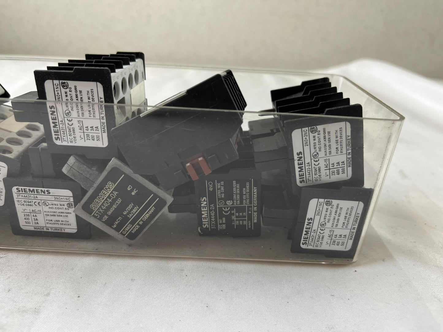 Siemens 3TX44 Contactor Relay Aux Blocks Mixed Lot 230–500V 3NO/2NC Used Spares